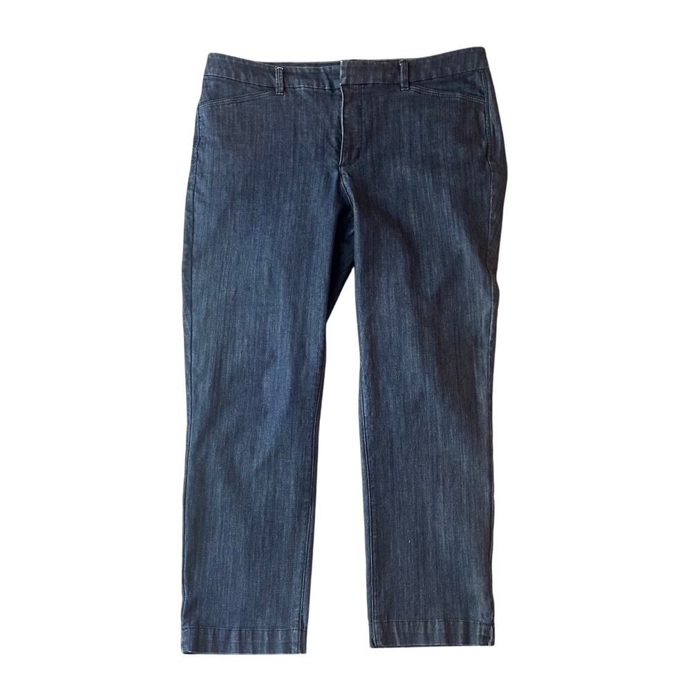 White House Black Market Crop Denim Jeans Dark Wash Women's Size 10
